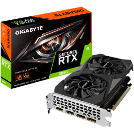 GIGABYTE Video Card NVIDIA GeForce RTX 3050 WINDFORCE OC V2 6G (6GB GDDR6/96bit, PCI-E 4.0, Recommended PSU 300W, 2xDP, 2xHDMI) 