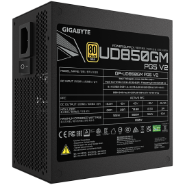 GIGABYTE UD850GM PG5 V2, 850W, 80 PLUS Gold, ATX 3.1, Fully modular