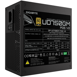GIGABYTE UD750GM PG5 V2, 750W, ATX 3.1, 80 PLUS Gold, Fully Modular