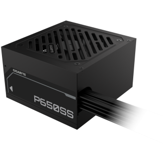GIGABYTE PSU GP-P650SS, 650W 80Plus Silver, 230V EU, ATX 3.0 (3.1), 120mm Fluid Dynamic Bearing fan, Active PFC, Flat cable, +12