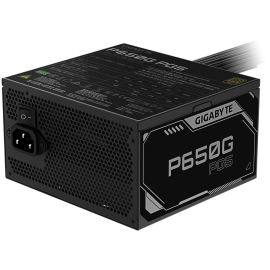 GIGABYTE P650G PG5, Power Supply 650W, 80 PLUS Gold, ATX 3.1, PCIe Gen 5.1 ready