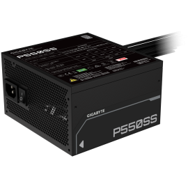 GIGABYTE PSU GP-P550SS, 550W 80Plus Silver, 230V EU, ATX 3.0 (3.1), 120mm Fluid Dynamic Bearing fan, Active PFC, Flat cable, +12