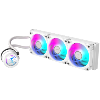 GIGABYTE AORUS WATERFORCE II COOLER 360 ICE, 115x, 1200, 1700, AMD AM4, AM5, RGB FUSION 2.0, 3x120mm Daisy Chain ARGB, White