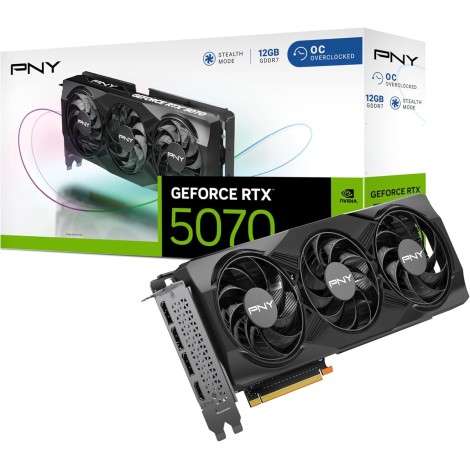 PNY GeForce® RTX™ 5070 12GB Gaming Overclocked Triple Fan
