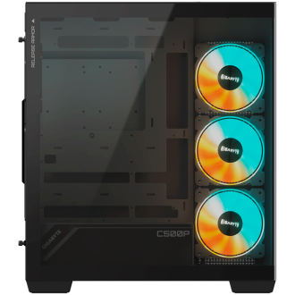 GIGABYTE PC Chasiss GB-C500P ST, C500 PANORAMIC STEALTH, ATX M/B and PSU, USB 3.2 Gen2 Type-C x1 USB 3.0 x2, Pre-installed ARGB 