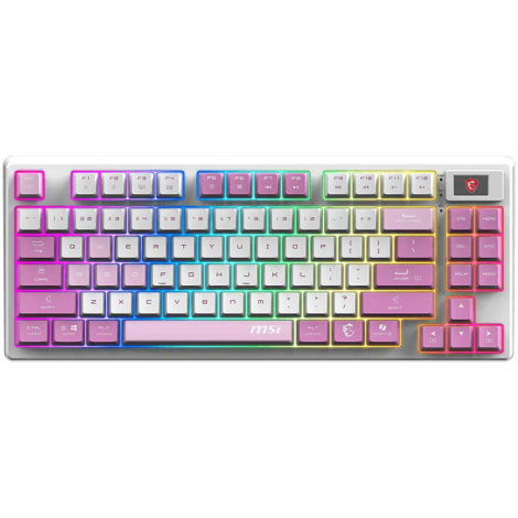 MSI Gaming Keyboard FORGE GK600 TKL WIRELESS VIOLET, Wireless, Mechanical Linear Switch, PBT keycaps, Anti-ghosting