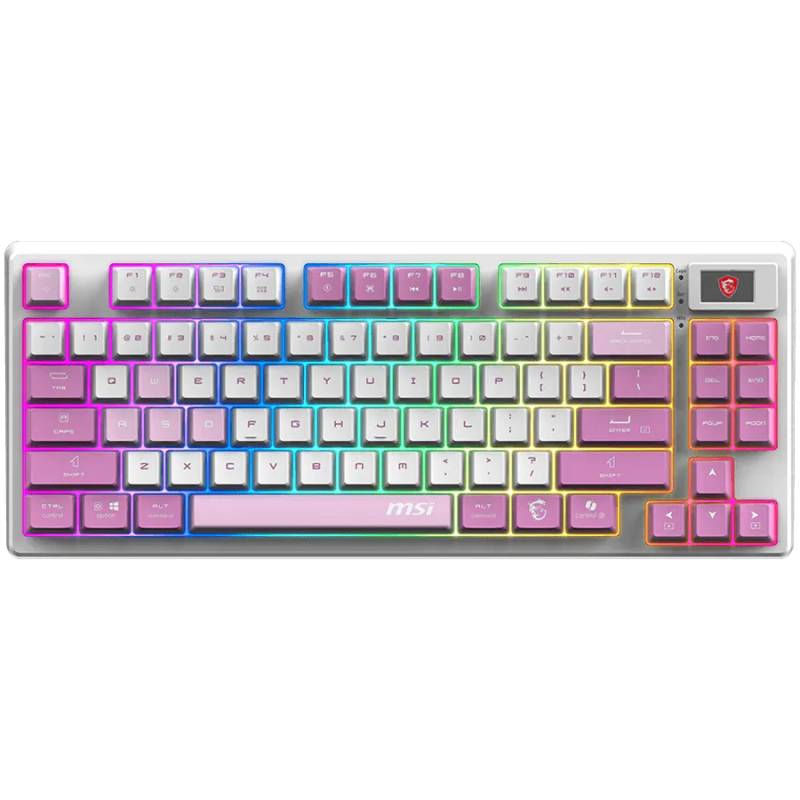 MSI Gaming Keyboard FORGE GK600 TKL WIRELESS VIOLET, Wireless, Mechanical Linear Switch, PBT keycaps, Anti-ghosting