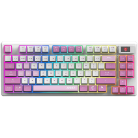 MSI Gaming Keyboard FORGE GK600 TKL WIRELESS VIOLET, Wireless, Mechanical Linear Switch, PBT keycaps, Anti-ghosting