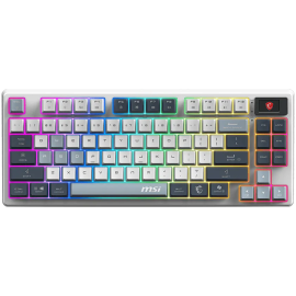 MSI Gaming Keyboard FORGE GK600 TKL WIRELESS SKY, Wireless, Mechanical Linear Switch, PBT keycaps, Anti-ghosting