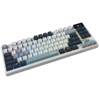 MSI Gaming Keyboard FORGE GK600 TKL WIRELESS SKY, Wireless, Mechanical Linear Switch, PBT keycaps, Anti-ghosting