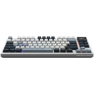 MSI Gaming Keyboard FORGE GK600 TKL WIRELESS SKY, Wireless, Mechanical Linear Switch, PBT keycaps, Anti-ghosting