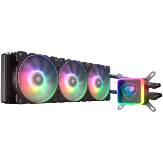 COUGAR AQUA ARGB 360 AiO Liquid Watercooling, 120mm RGB fan x3, remote control