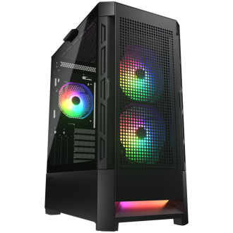 COUGAR AIRFACE RGB PC Case, Mid Tower, Black