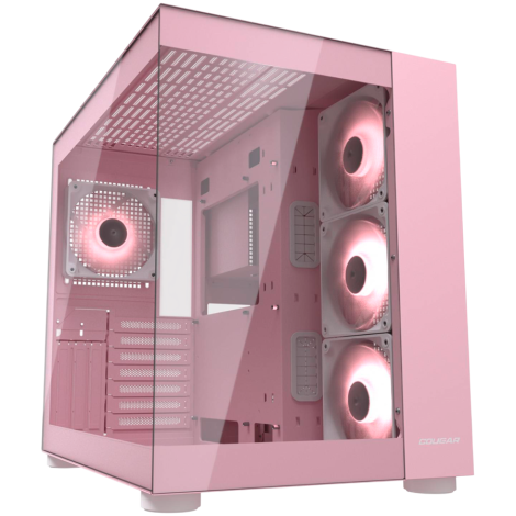 COUGAR FV150 RGB PC Case, Mid Tower, Pink