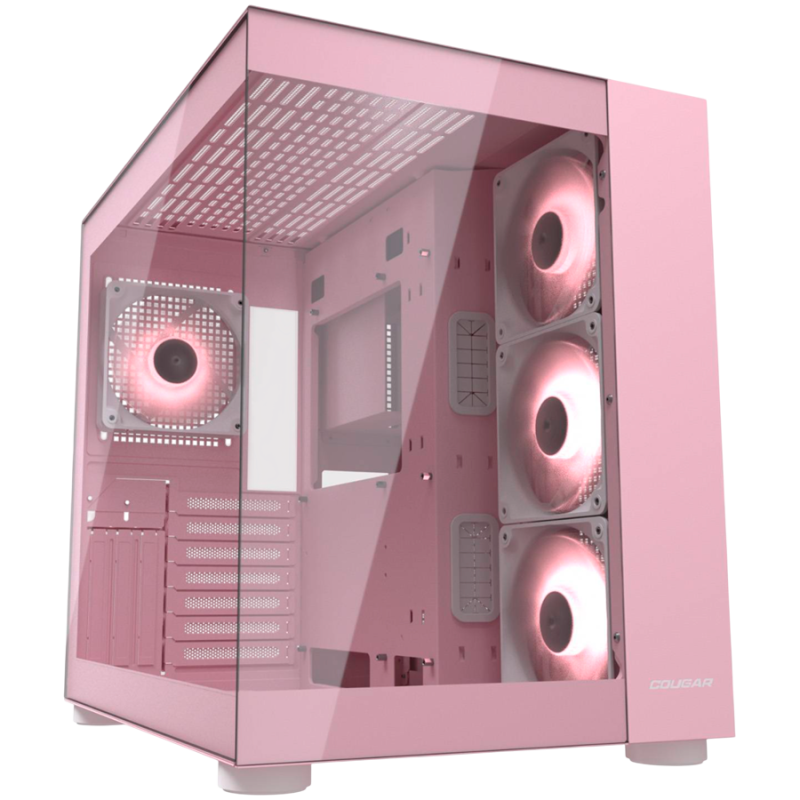 COUGAR FV150 RGB PC Case, Mid Tower, Pink