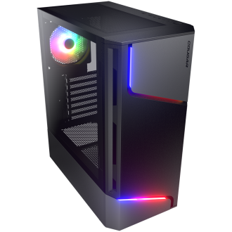 COUGAR MX360 RGB PC Case, Mid Tower, Black