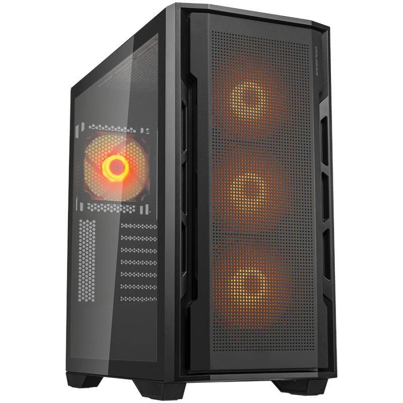 COUGAR UNIFACE RGB PC Case, Mid Tower, Black