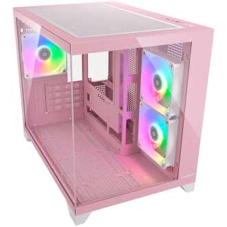 COUGAR FV150 Mini RGB PC Case, Mid tower, Pink