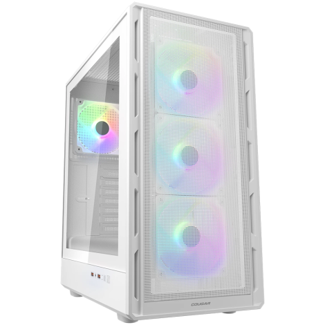 COUGAR AIRFACE PURE RGB PC Case, Mid Tower, White