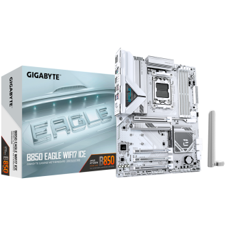 GIGABYTE Mainboard Desktop B850 EAGLE WF7 ICE (AM5, 4x DDR5 256GB, 1x PCI-E 5.0 x16x16, 1x PCI-E 4.0 x16x4, 2x PCI-E 3.0 x16x1, 