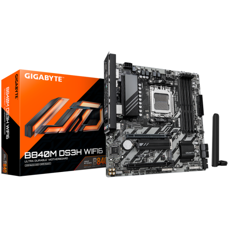 GIGABYTE B840M DS3H WF6, AM5, 4x DDR5, mATX