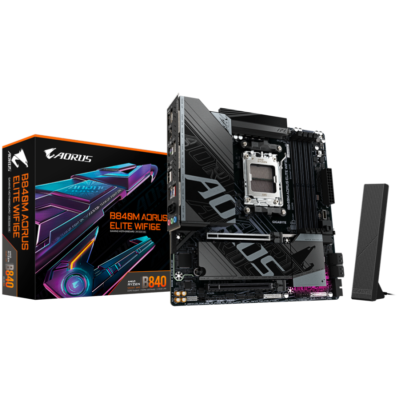 GIGABYTE B840M AORUS ELITE WIFI6E, AM5, 4x DDR5, mATX