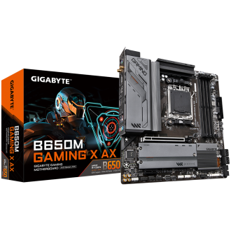 GIGABYTE MB B650M GAMING X AX AM5 4 x DDR5 2 x M.2 4 x SATA 2 x DisplayPorts 1 x HDMI port Micro ATX