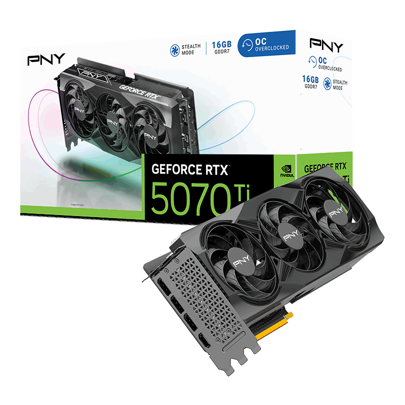 PNY GeForce® RTX™ 5070TI 16GB Gaming Overclocked Triple Fan