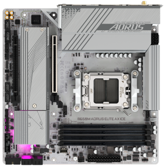 GIGABYTE B650M A ELITE AX ICE, AM5, 4x DDR5, mATX