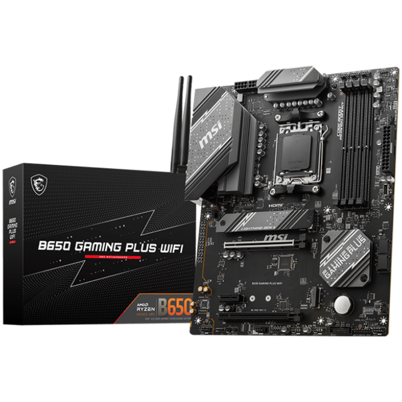 MSI MB B650 Socket AM5 4x DDR5 1x HDMI 1x DisplayPort 	2x M.2 4x SATA ATX