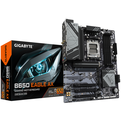 GIGABYTE MB B650 EAGLE AX (AM5, 4xDDR5 128, 1x PCI-E 4.0 x16x16, 3x PCI-E 3.0 x16x1, 4x SATA, 3x M.2 PCIe 4.0, 1xHDMI, 1xDP, Rea