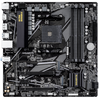 GIGABYTE Mainboard Desktop B550M DS3H R2 (AM4, 4xDDR4, 1xDP, 1xHDMI, GLAN, 1xPCI-E x16 slot, 1xPCI-E x1 slot, 2xM.2, 4xSATA 6G) 