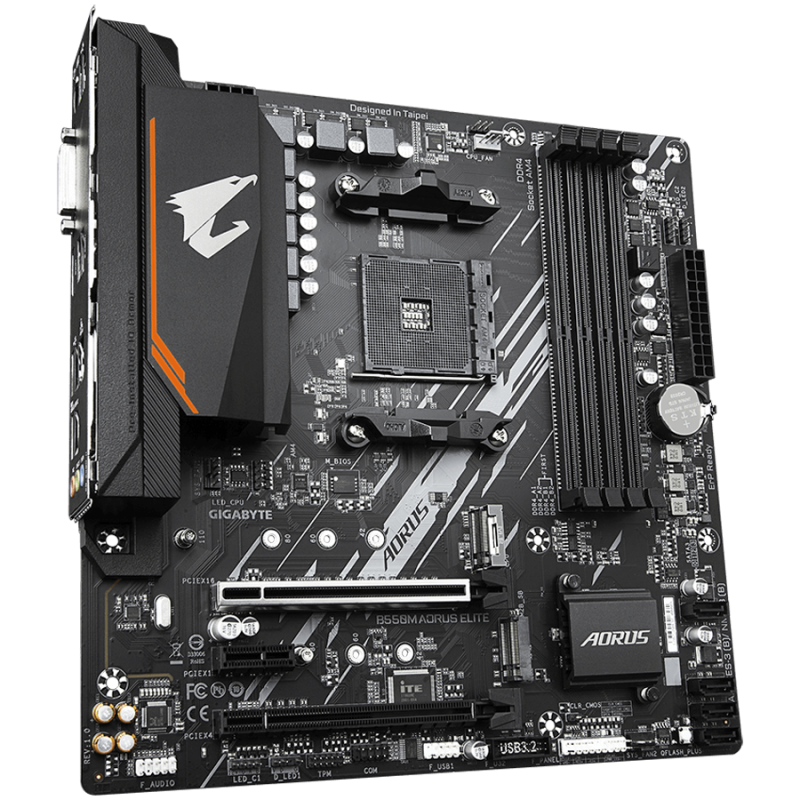 GIGABYTE MB AM4 B550 4 x DDR4 DIMM 1 x DVI-D port 1 x HDMI port 2 x M.2 4 x SATA Micro ATX