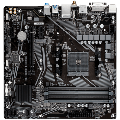 GIGABYTE A520M DS3H AC, Socket AM4, 4x DDR4, WiFi, mATX